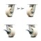 Service Caster 5 Inch Kingpinless Nylon Wheel Caster Swivel Locks 2 Brakes, 2PK SCC-KP30S520-NYR-BSL-2-SLB-2 - alternate 1